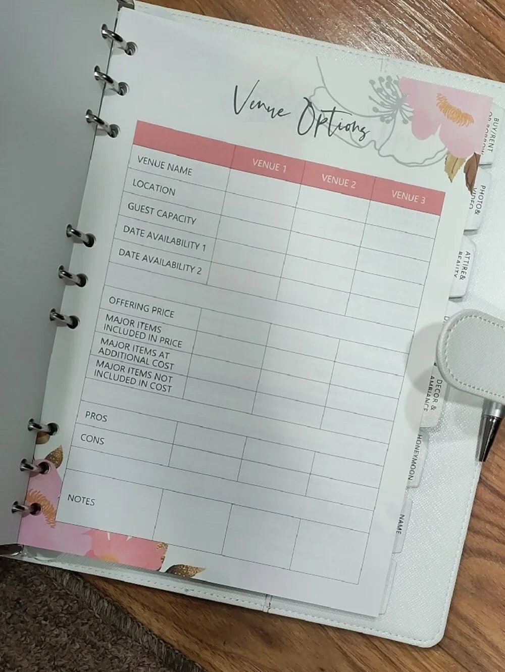Future Mrs. Wedding Planner Organizer - White with Gold Accents